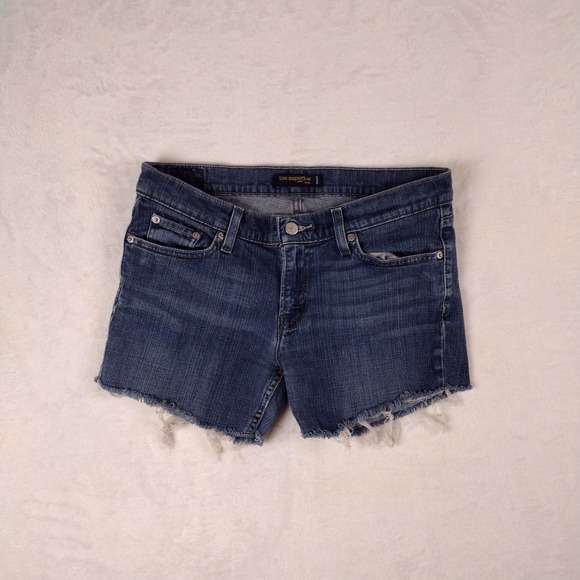 Levi's Pants - Levis 524 Too‎ Superlow Denim Shorts Medium Wash Cut Off Frayed Hem Size 11 S/C
